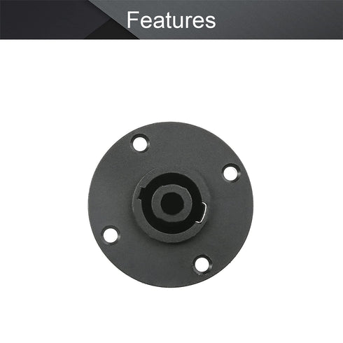 Fielect 6Pcs SpeakOn Panel Mount Socket Round, 4 Pole Audio Speaker Twist Lock Female Speakon LY-KNT041...