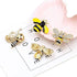 Set of 10 Fashion Enamel Crystal Rhinestones Bee Themed Brooch Pin Jewelry Lapel Pins for Clothes Collar Dress Scarf Bag Decoration...