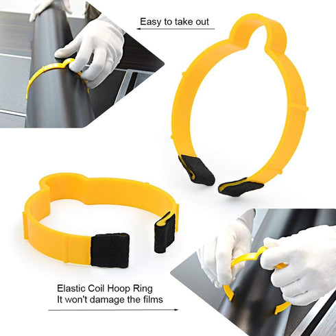 Film Vinyl Wrap Rolls Holder Roll-Media Speed Clips, Plastic Hoop Ring Clamp with Quick Release Handle and Scratch Protection Felt Patch,Film Roll...