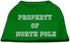 Mirage Pet Products 14-Inch Property of North Pole Screen Print Shirts for Pets, Large, Emerald Green...