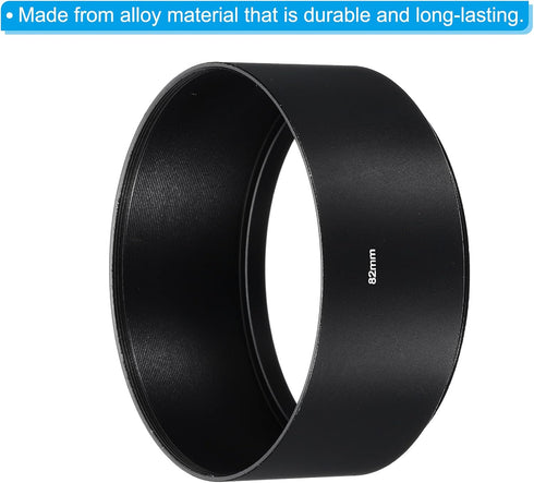 PATIKIL 82mm Lens Hood, Long Focus Frosted Surface Anti-reflective Inside Hood for Camera Lens, Black for Nikon, for Fujifilm, for Pentax, for Lei...