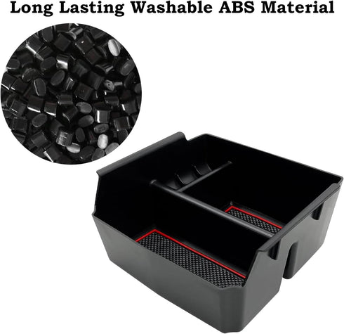 Compatible with Jeep Wrangler JK and JKU Accessories 2011-2018 Center Console Organizer Tray (Red)...