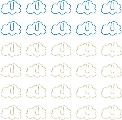 Tofficu 60Pcs Paper Clips, Small Clouds Shaped Paperclips, Creative Office Cute Paper Clip for Office School...