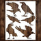 Crow Stencil | Reusable Birds Horror Bird Street Art Graffiti Halloween Gothic Stencils for Painting on Wood, Glass, Wall, Rock, Fabric, Walls, Ca...