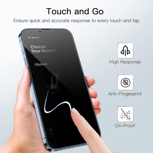 JETech Privacy Full Coverage Screen Protector for iPhone 13 Pro Max 6.7-Inch, Anti-Spy Tempered Glass Film, Edge to Edge Protection Case-Friendly,...