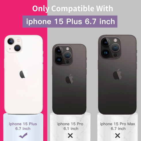 DEENAKIN Silicone iPhone 15 Plus Case with Screen Protector - Enhanced Camera Protection - Smooth Baby Skin-Like Feel Silicone Cover for Women Gir...