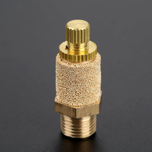 Mtsooning 10PCS Pneumatic Exhaust Muffler, 1/8" NPT Adjustable Brass Flow Control Silencer, Sintered Air Controller for Cylinders Solenoid Valves ...