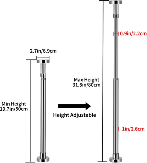 2 Pcs Undermount Sink Brackets Adjustable, Stainless Steel Sink Support Legs, Drill Free Sink Installation and Repair Kit System for Kitchen, Bath...