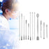 Laboratory Spatula, Stainless Steel Medicine Spoon Laboratory Scraper Stainless Steel Laboratory Scraper Mini Spoon Set for Trace Drugs, Lab Spatu...