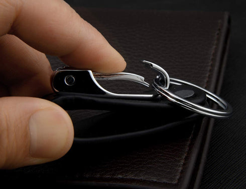 Leather Belt Loop Keychain with 2 Detachable Clips&Key Ring Belt Key Ring Holder Belt Key Chain...