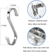 Heavy Duty S Hooks,Stainless Steel S Shaped Hook for Hanging Pots and Kitchenware, Utensils,Clothes, Bags, Cups,Towels, Plants-3.7 inch,8 pack...