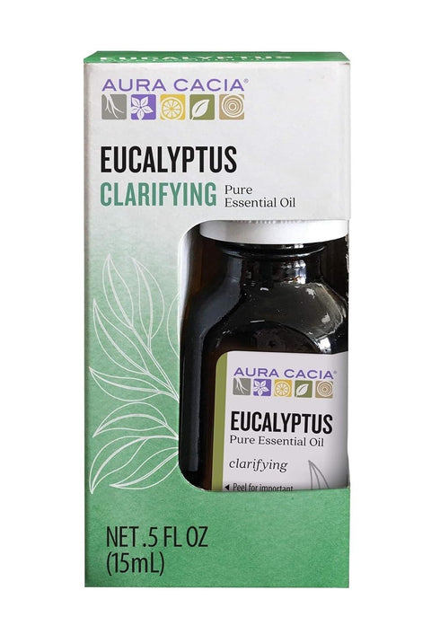 Aura Cacia Eucalyptus Essential Oil, Boxed, 0.5 Ounce...