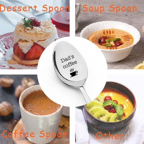 Dad Coffee Spoon Fathers Day Gift from Daughter Son, Dad Gifts for Mens Gifts for Father s Day Bonus Dads Father in Law Father's Day Gifts Ideas E...