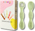 Silicone Baby Spoon Set, Infant Spoon 3-12 Months, Self-feeding Spoon, Dishwasher and Microwave Safe, First Stage Baby Led Weaning Spoon, Set of 2...