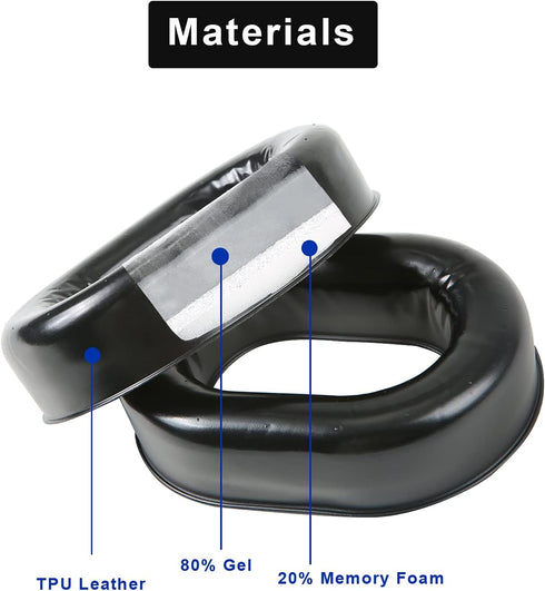 Gel Ear Seals Ear Pads Cushions for David Clark Replacement Gel Earpads Ear Cup for David Clark H10-60 H10-20 H10-76 H10-30 H10-13S Aviation Heads...