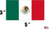 Rogue River Tactical Mexico Mexican Flag Car Decal Window Bumper Sticker Country (3x5)...