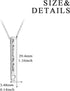 925 Sterling Silver Vertical Bar Necklace Engraved Message Inspirational Jewelry Gifts for Women...