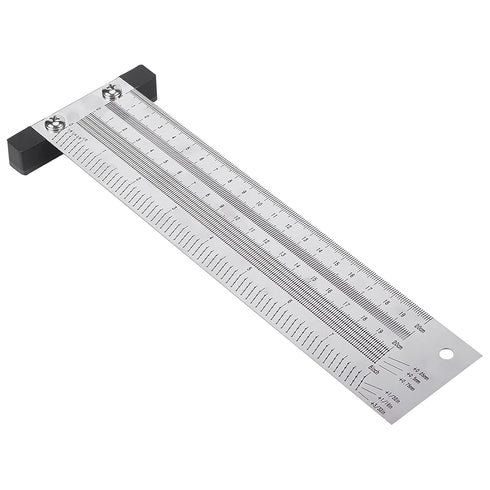 T Type Marking Ruler Hole Ruler Woodworking Marking Scribing Line Ruler Carpenter Line Gauge Measuring Tool (8 inches)...