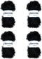 Eyelash Fun Fur Yarn 100 Gram (3.53 Ounces) 175 Yards (160 Meters) (Black - 4 Skeins)......