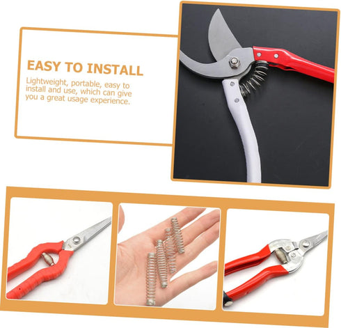 12pcs Garden Shears Spring Hand Pruners Stainless Steel Scissors Plant Clippers Tree Trimmer Springs Trimming Scissors Springs Garden Pruner Sprin...