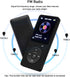 MP3 Player 32GB with Speaker Earphone Portable HiFi Lossless Sound MP3 Mini Music Player Voice Recorder E-Book HD Screen 1.8 inch Black Support up...