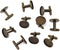 Honbay 10PCS(5 Pairs) 16mm Brass French Style Cufflink with Blank Round Tray for 16mm Round Cabochons...