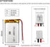 EEMB Lithium Polymer Battery 3.7V 2000mAh 103454 Lipo Rechargeable Battery Pack with Wire JST Connector for Speaker and Wireless Device- Confirm D...