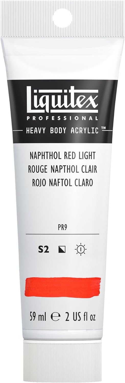 Liquitex Professional Heavy Body Acrylic Paint, 2-oz (59ml) Tube, Naphthol Red Light...