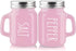 Pink Salt and Pepper Shakers Set - Pink Kitchen Accessories - Pink Kitchen Decor - 4 oz Glass Salt and Pepper Set for Cooking Table, RV, BBQ, Easy...