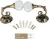 Curtain Tieback Hooks Drapery Holdbacks Crystal Ball Curtain Hookback Wall Mount Metal Curtain Holdback (Bronze 2pcs)...