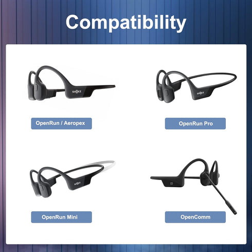 (2-Pack) Charging Cable for Shokz Aeropex/OpenRun, OpenRun Pro, OpenRun Mini & OpenComm 2/UC, for Aftershokz Charging Cable, Magnetic USB Cable Co...