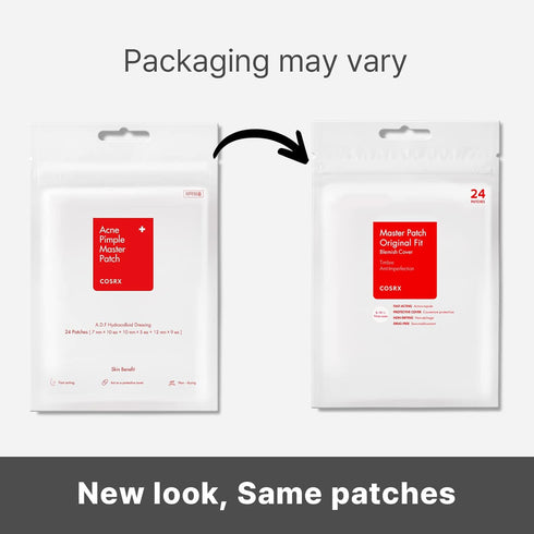 COSRX Acne Pimple Patch Absorbing Hydrocolloid Original 3 Size Patches for Blemishes and Zits Cover, Spot Stickers for Face and Body, Not Tested o...
