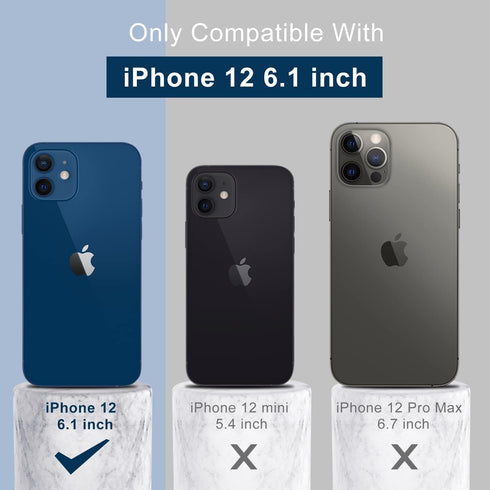 DEENAKIN Compatible with iPhone 12 Case with Screen Protector,Enhance Camera Protection,Soft Flexible Silicone Gel Rubber Bumper Cover,Slim Fit Pr...