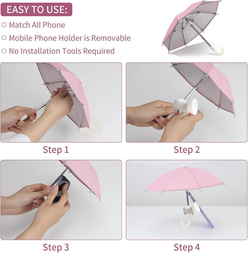 Phone Umbrella for Sun Shad,Phone Umbrella Suction Cup Stand,Outdoor Anti-Glare Cell Phone Cute Sunshade Holder?Car Phone Navigation Sun Shade Umb...