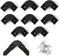 Muzata 8PACK Black LED Channel Corner Connector Kit L-Shape for U1SW U Shape Black LED Channels System, 90 Degree Adaptor, LC08...