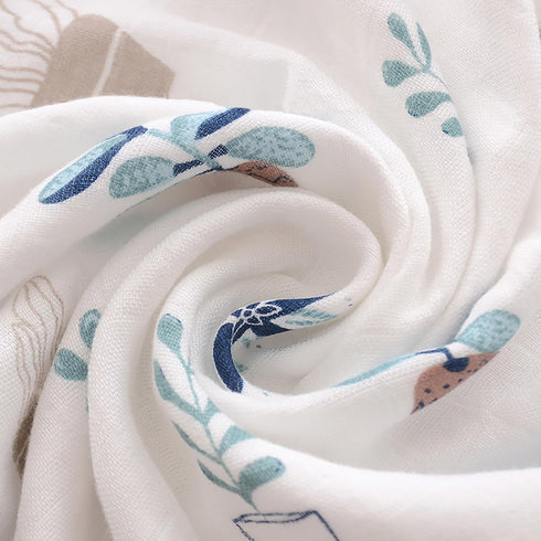 Muslin Soft Swaddle Blankets, Muslin Quilt Baby Blanket for Boy Girl Toddler Daycare, Kids Swaddle Wrap, 43X45inchs (Potted Plant)...
