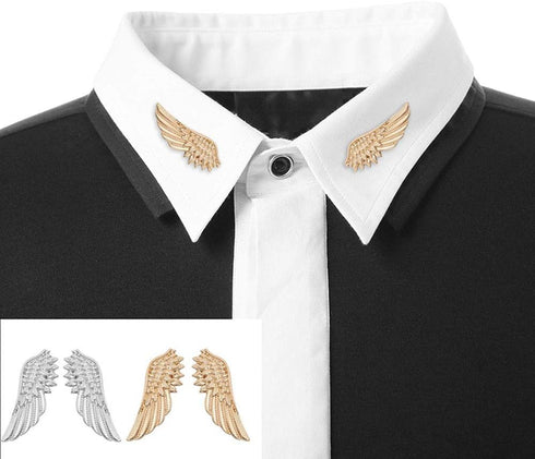 MINGHUA Elegant Angel Wings Feather Suit Pin Collar Pin Brooch for Unisex...
