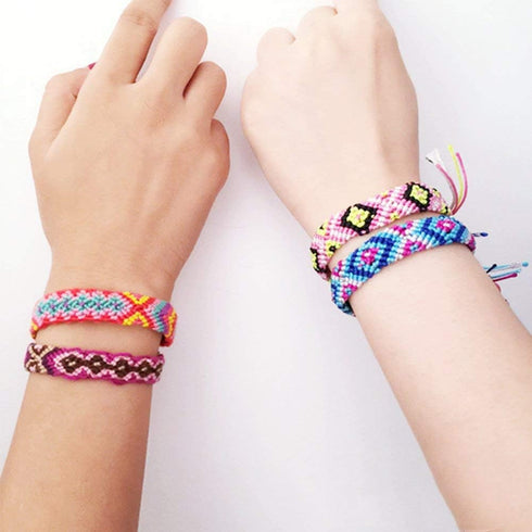 LoveInUSA 8PCS Woven Friendship Bracelet, Nepal Style Woven Bracelets Braided Friendship Bracelets for Women Men and Teens Handmade...