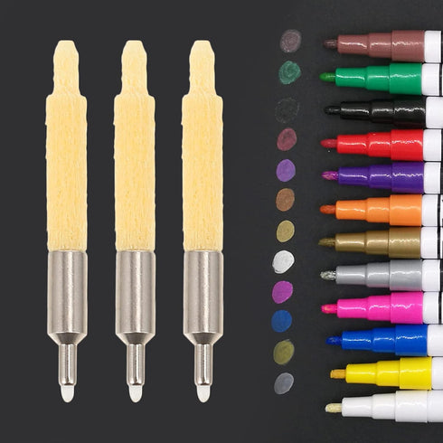 3 Pcs Replacement Paint Pen Tips Paint Pens Paint Markers Tip Crafts Rock Painting Pens Easy to Change Nibs for DIY Halloween Supplies Adults DIY ...