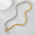 Trendy Chain Necklace for Women, Two Tone Link Chain Necklaces Jewelry for Women Gifts for Her...