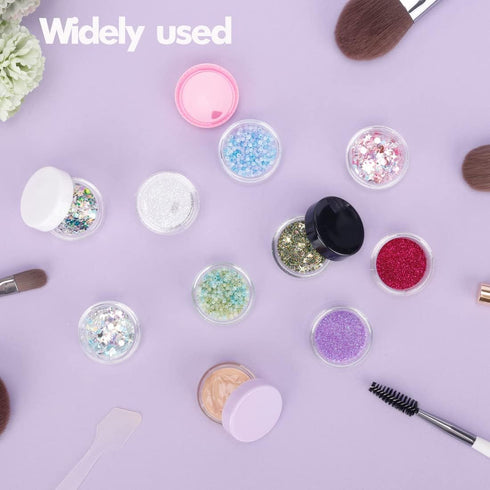 3 Gram Sample Containers with Lids, 100 Count Tiny Sample Jars, Empty Lip Balm Containers, Mini Cosmetic Containers with Lids, Makeup Travel Conta...