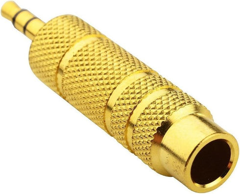 Nightwolf ® 2 Pcs Gold Plated 3.5mm 1/8 Inch Socket to 6.35mm 1/4 inch Male to Female Stereo Audio Jack Headphone Adaptor......