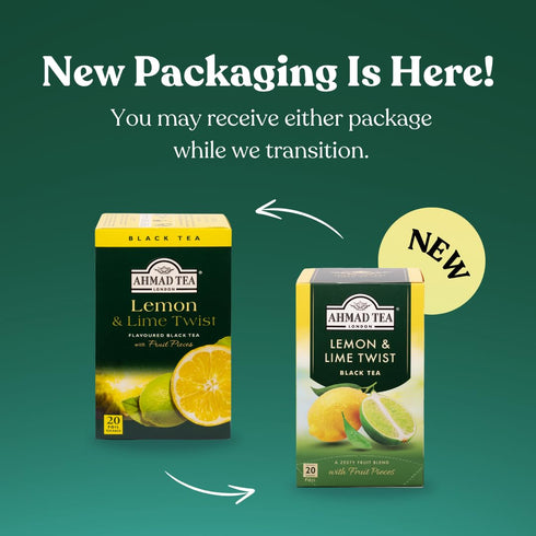 Ahmad Tea Black Tea, Lemon & Lime Twist Teabags, 20 ct (Pack of 1) - Caffeinated & Sugar-Free...