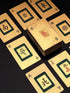 Mahjong Cards Golden Playing Cards Chinese Mah Jongg 2024 American Handheld Majhong Games PVC Waterproof Durable Portable Poker Cards Set with 2 D...