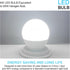 6W E26 Small Globe LED Bulb 60W Equivalent G45/A15 E26 Standard Screw Base 120V-265V Frosted Daylight White 750LM Waterproof for Fridge Light Pend...