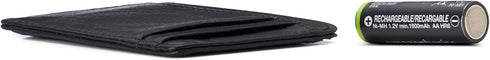 Alpine Swiss RFID Minimalist Oliver Front Pocket Wallet For Men Leather York Collection Soft Nappa Black...