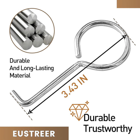 Drain Key Lifting Hooks - 5 Pack 304 Stainless Steel Drain Grate Puller Lift Out Key for Easy Shower Drain Cleaning, Silver...