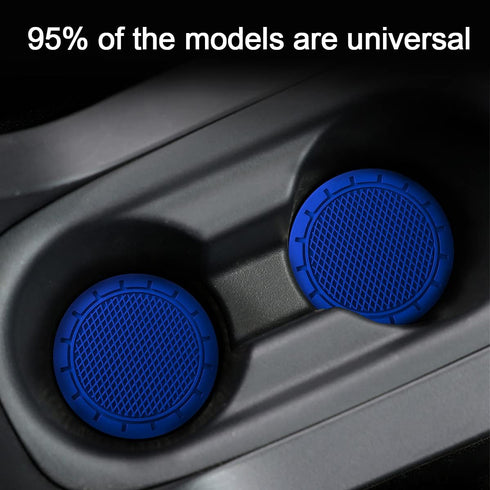 4 Pack Car Cup Holder Coaster, 2.75 Inch Diameter Non-Slip Universal Insert Coaster, Durable, Suitable for Most Car Interior, Car Accessory for Wo...