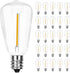 SUNSGNE 25Pack LED String Light Bulbs, ST38 Shatterproof Replacement Bulbs for Outdoor String Lights, 0.6Watt Equvanlent to 5Watt Incandescant Bul...