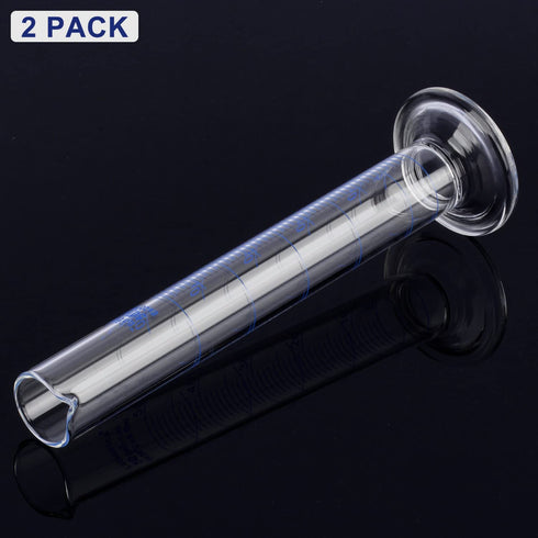 2-Pack 50 ml Borosilicate Glass Graduated Cylinder Measuring Cylinder...